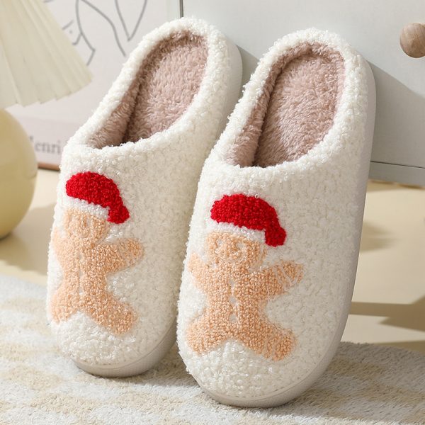 Christmas Plush House Slippers — Santa/Moose/Gingerbread, Warm Lining & Grippy TPR Sole (Unisex) - Image 5