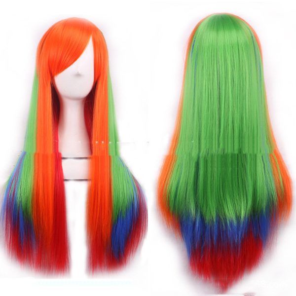 Harajuku Long Curly Color Wig — Heat-Friendly Synthetic, Cosplay Ready - Image 3