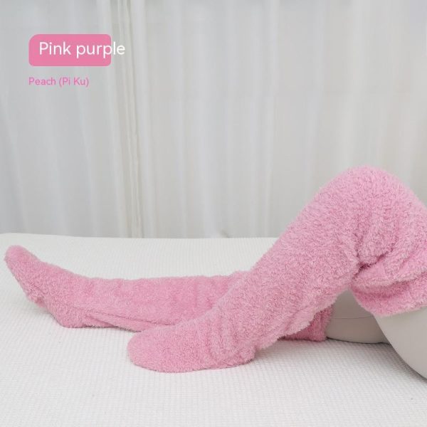 Cozy Over-Knee Fuzzy Socks — Plush Warmth for Home, Sleep & Lounging - Image 10