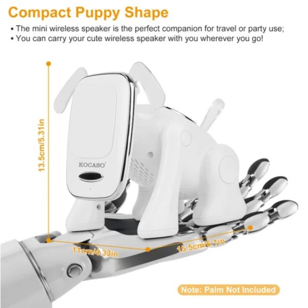 Puppy Portable Wireless Speaker — Cute Phone Stand, Wireless Audio, FM, USB/TF, Mic (Compact) - Image 3