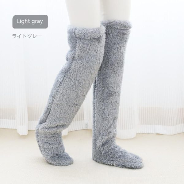 Cozy Over-Knee Fuzzy Socks — Plush Warmth for Home, Sleep & Lounging - Image 4