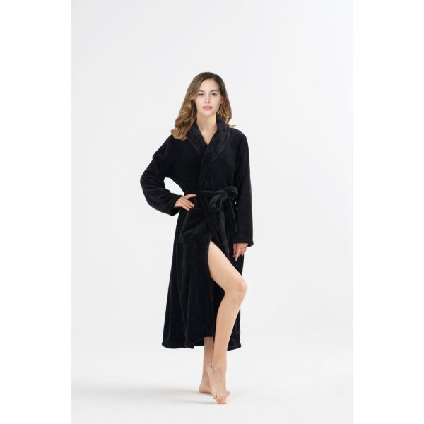 RONGTAI Plush Fleece Long Robe - Image 4