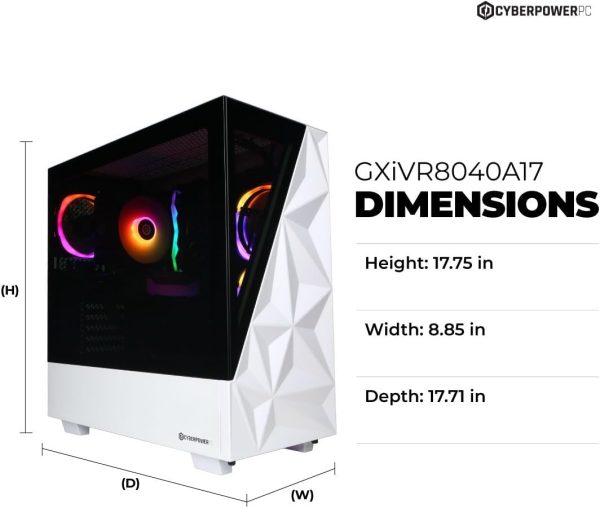 CyberPowerPC Gamer Xtreme VR (White) — i7-14700F, RTX 5060 Ti 16GB, 16GB DDR5-6000, 1TB PCIe 4.0 NVMe, Wi-Fi, Windows 11 - Image 4