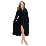 RONGTAI Plush Fleece Long Robe