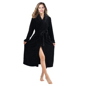 RONGTAI Plush Fleece Long Robe