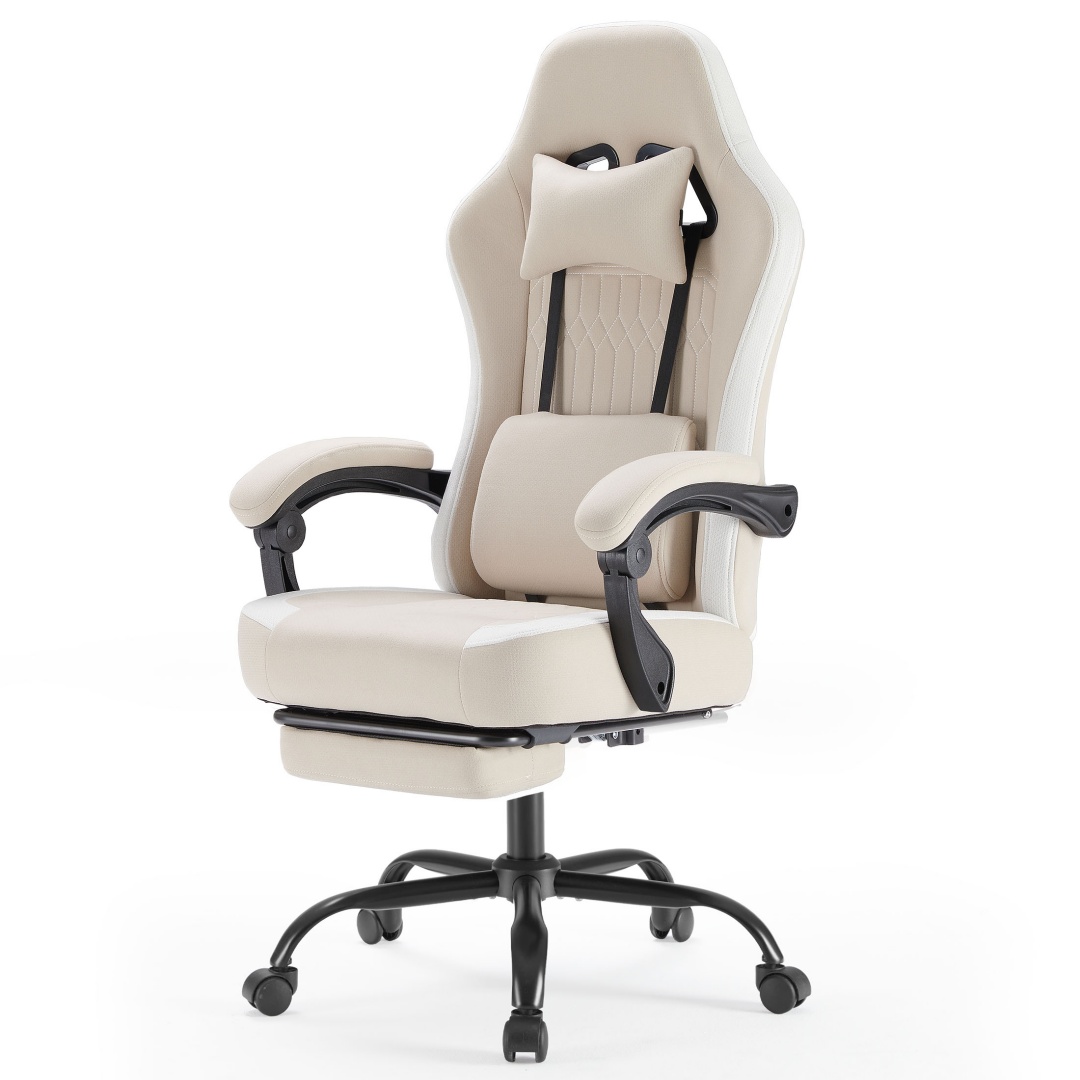Ergonomic Gaming Chair — Pocket-Spring Seat, 90–135° Recline, Headrest & Footrest 7 Ergonomic Gaming Chair — Pocket-Spring Seat, 90–135° Recline, Headrest & Footrest - Image 7