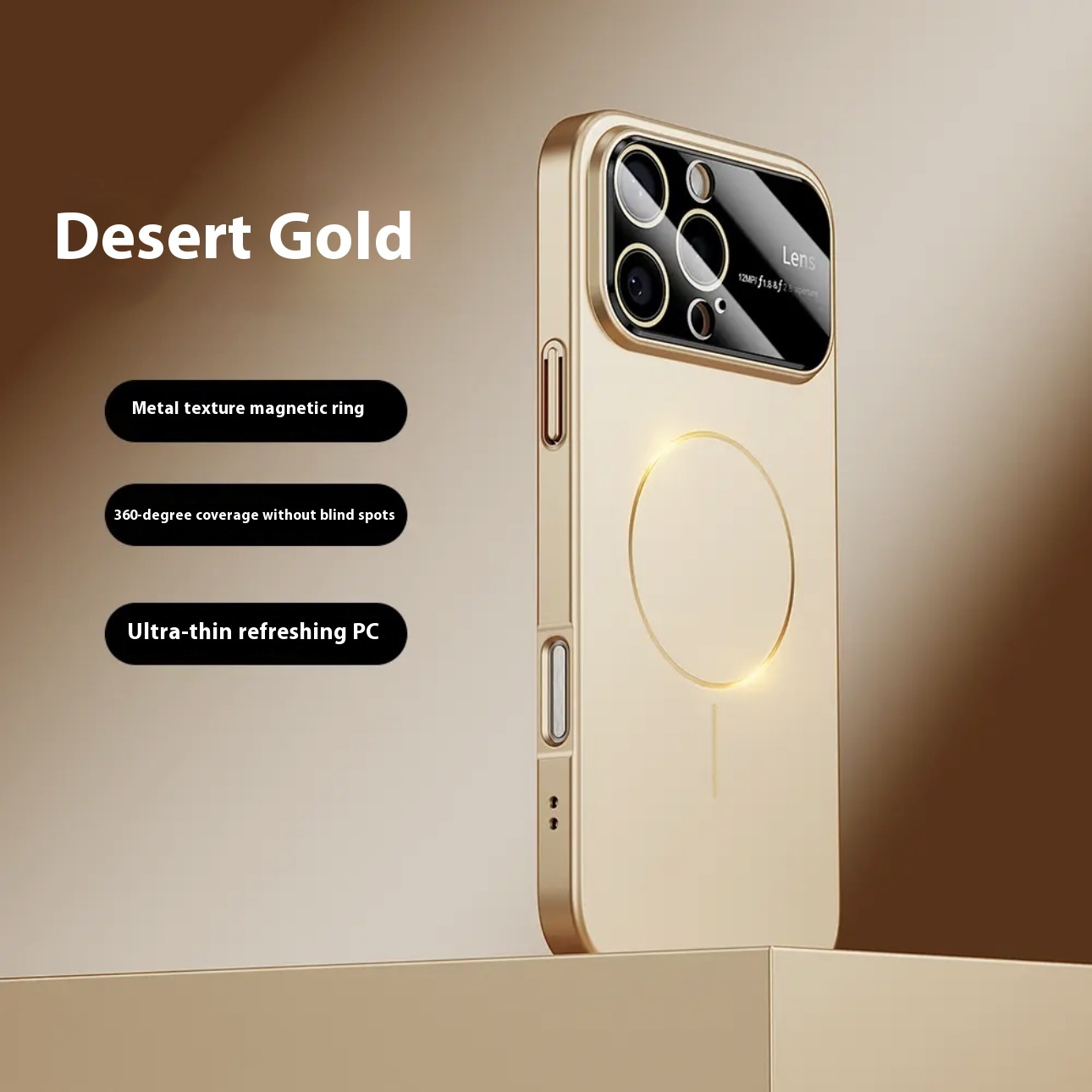 Frosted Mag-Ring iPhone Case with Large Camera Window — Slim PC, Drop-Resistant 8 Frosted Mag-Ring iPhone Case with Large Camera Window — Slim PC, Drop-Resistant - Image 8