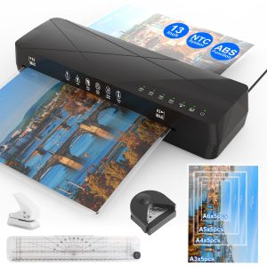 13" Hot & Cold Laminator — A3/A4, 60-Second Warmup, Jam-Release, Auto-Off