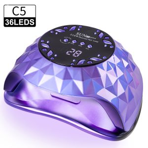 Nail Lamp Dryer for Gel Polish — Auto Sensor, 4 Timers, Large Space, Removable Base