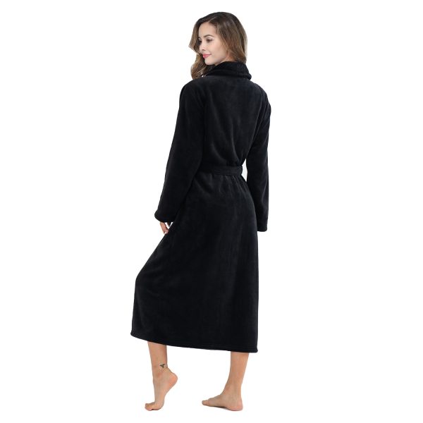 RONGTAI Plush Fleece Long Robe - Image 3