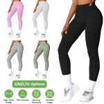 Women’s High-Waist Workout Leggings — 25" Inseam, Tummy Control, No Front Seam