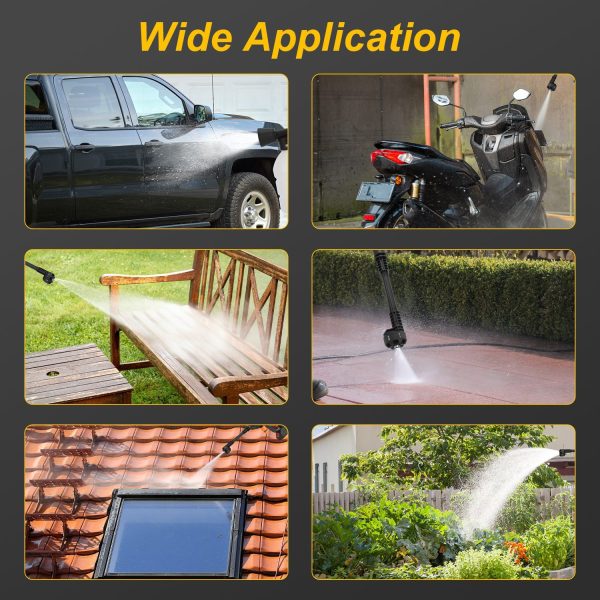 Cordless Pressure Washer — 1000 PSI, 6-in-1 Nozzle, 21V Dual Batteries, Foam Cannon - Image 4