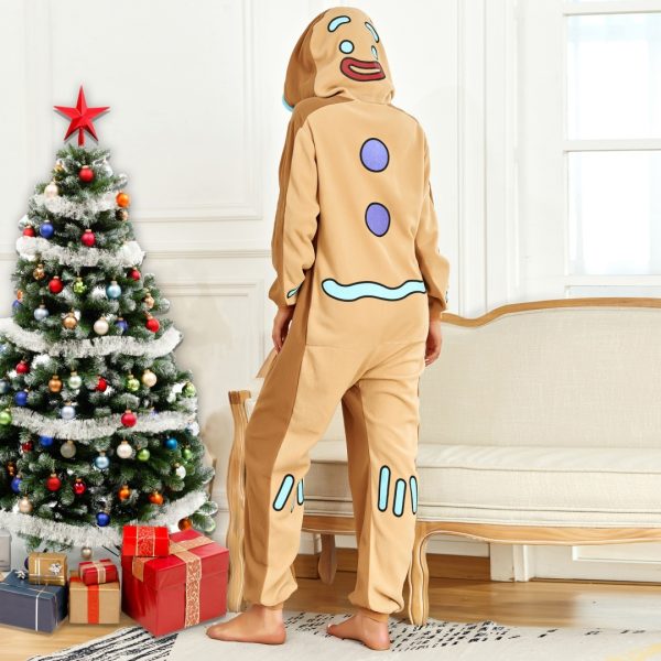 RONGTAI Women’s Christmas Onesie — Plush Polar Fleece, 3D Hood, Cozy Footless Fit (S–XL) - Image 2