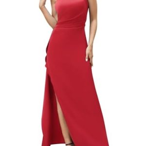 Silky One-Shoulder Satin Dress
