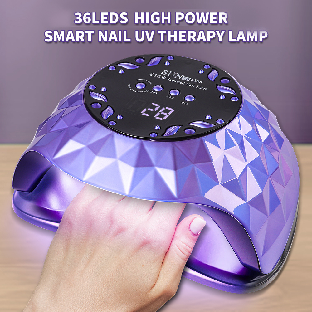 Nail Lamp Dryer for Gel Polish — Auto Sensor, 4 Timers, Large Space, Removable Base 3 Nail Lamp Dryer for Gel Polish — Auto Sensor, 4 Timers, Large Space, Removable Base - Image 3