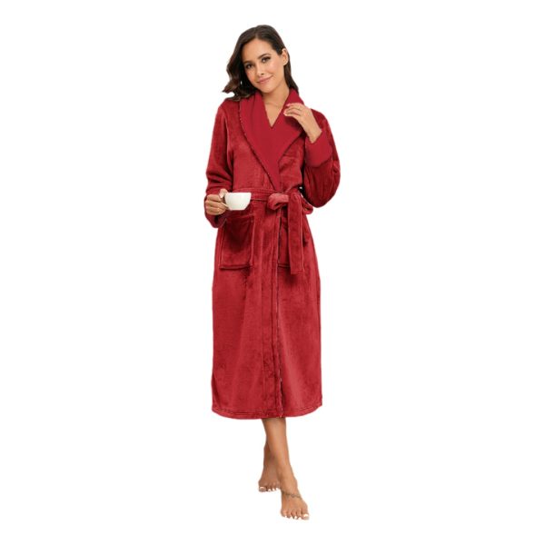 RONGTAI Plush Fleece Long Robe - Image 10