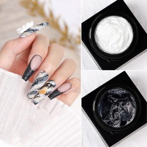 Baroque 3D Relief “Plaster” Gel — White or Black, 5g (UV/LED Cure)