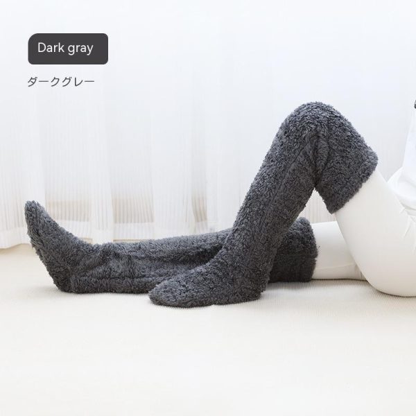 Cozy Over-Knee Fuzzy Socks — Plush Warmth for Home, Sleep & Lounging - Image 3