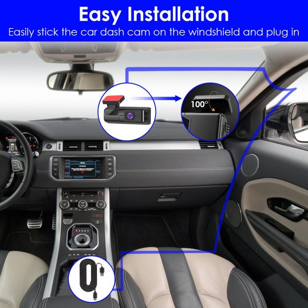 2K Front Dash Cam with Wi-Fi — 140° Wide View, Night Vision, Loop Recording, 32GB Card Included - Image 6