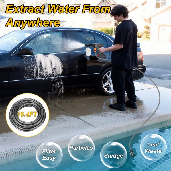 Cordless Pressure Washer — 1000 PSI, 6-in-1 Nozzle, 21V Dual Batteries, Foam Cannon - Image 5
