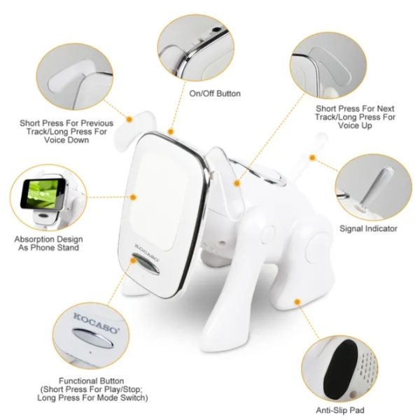 Puppy Portable Wireless Speaker — Cute Phone Stand, Wireless Audio, FM, USB/TF, Mic (Compact) - Image 4