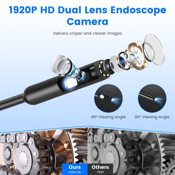 Dual-Lens Wi-Fi Borescope, 16.4 ft Cable - Image 5
