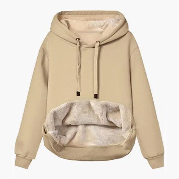 Lamb-Fleece Hooded Sweatshirt Jacket — Warm Pockets, Sporty Comfort (S–XXL)