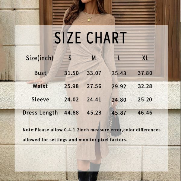 Twist-Front Long-Sleeve Midi Dress - Image 2