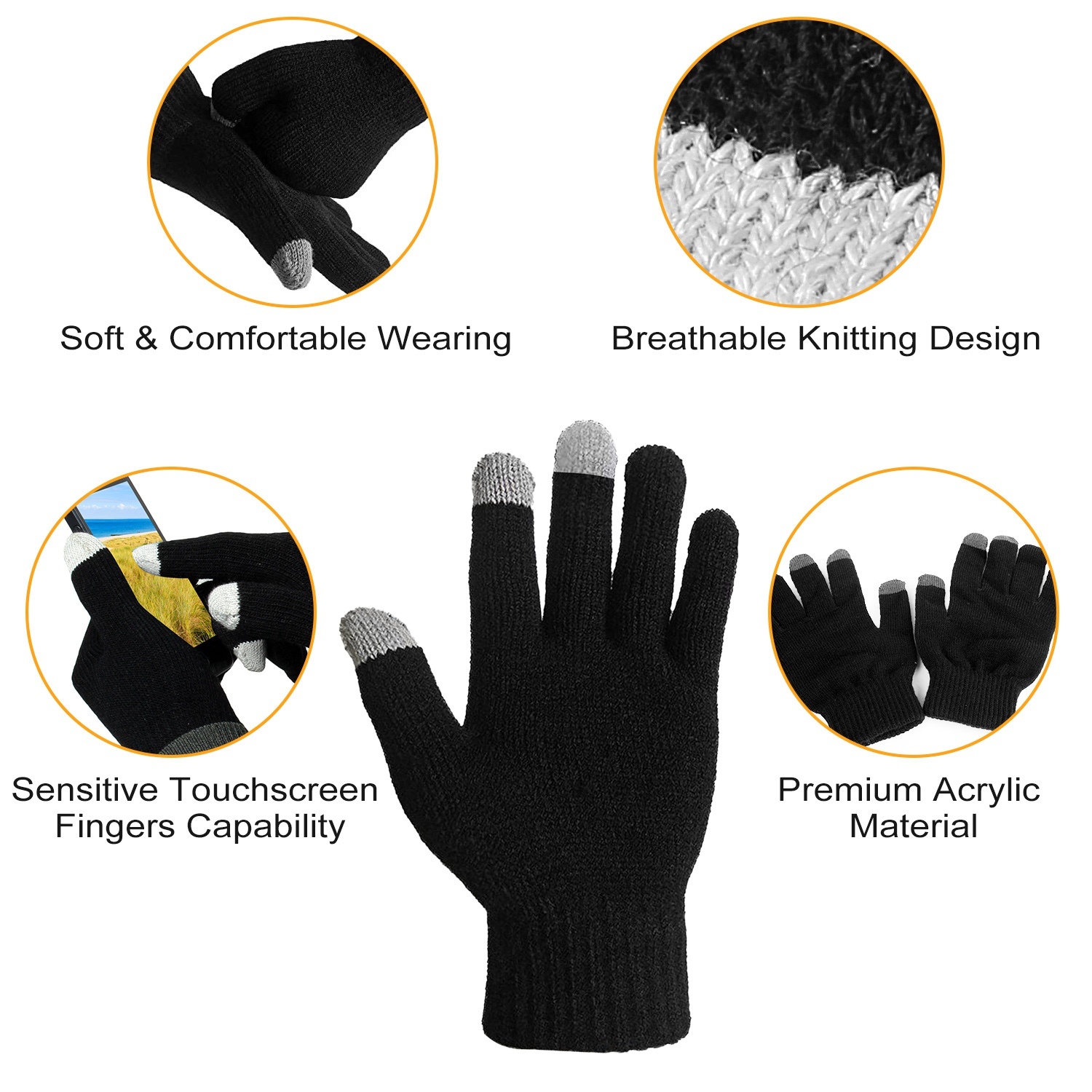 Unisex Knit Touchscreen Gloves — Full-Finger, Warm, Winter-Ready 8 Unisex Knit Touchscreen Gloves — Full-Finger, Warm, Winter-Ready - Image 8