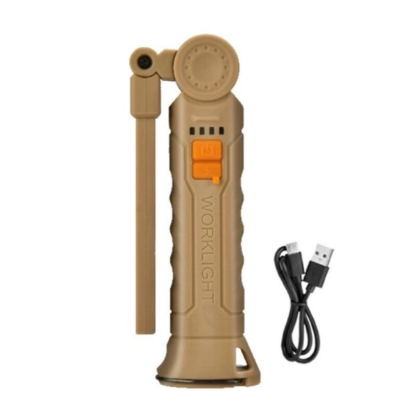 USB Rechargeable COB Work Light — Magnetic, Folding, 360° Rotation (2-Pack) - Image 3