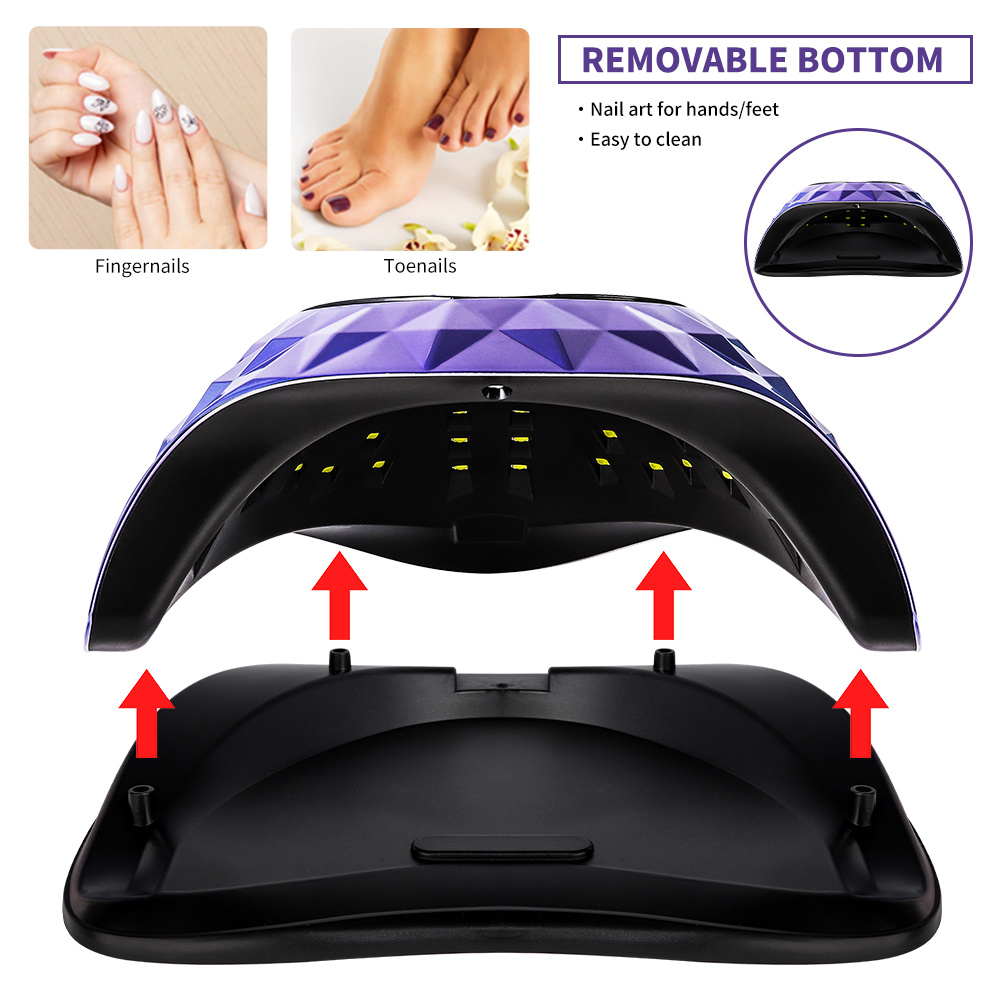 Nail Lamp Dryer for Gel Polish — Auto Sensor, 4 Timers, Large Space, Removable Base 6 Nail Lamp Dryer for Gel Polish — Auto Sensor, 4 Timers, Large Space, Removable Base - Image 6