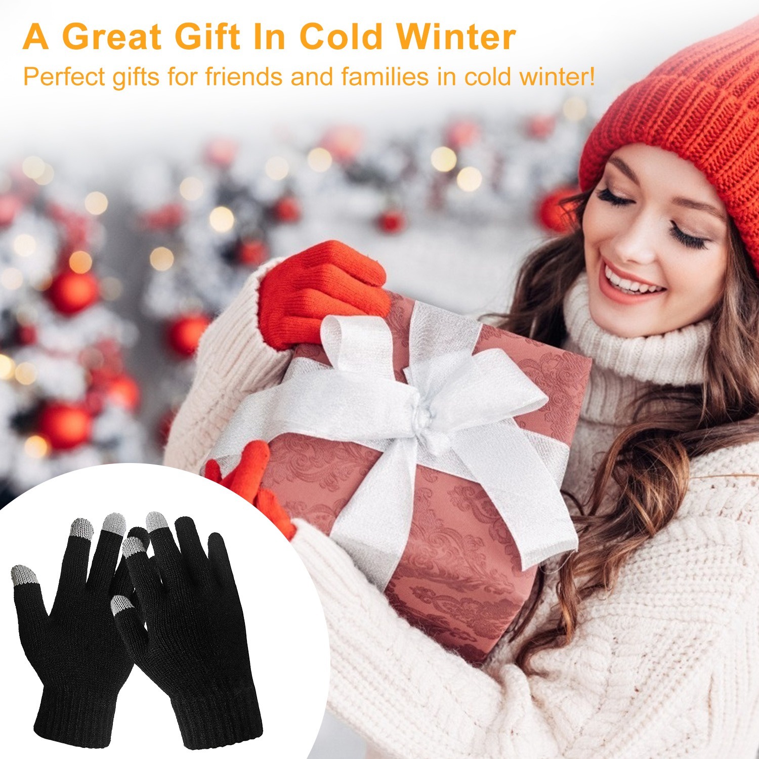 Unisex Knit Touchscreen Gloves — Full-Finger, Warm, Winter-Ready 4 Unisex Knit Touchscreen Gloves — Full-Finger, Warm, Winter-Ready - Image 4