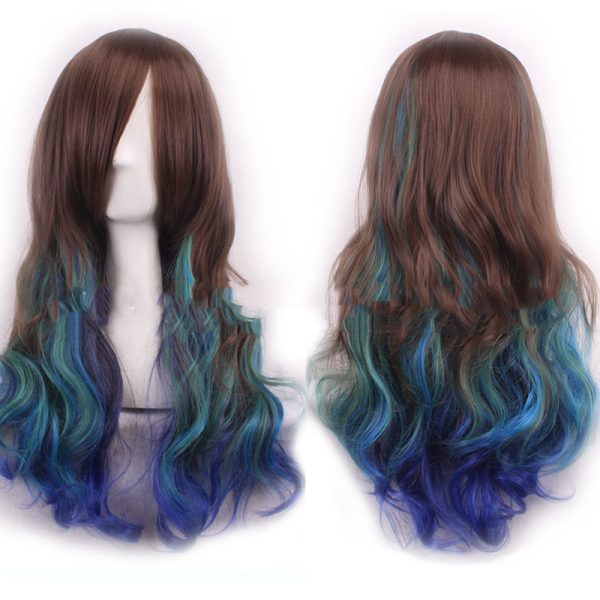Harajuku Long Curly Color Wig — Heat-Friendly Synthetic, Cosplay Ready - Image 4