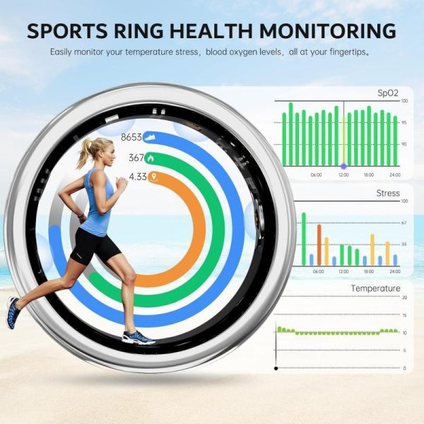 Smart Ring with Sparkle — Heart-Rate, Sleep & Fitness Tracking, IP68, No Subscriptions - Image 5