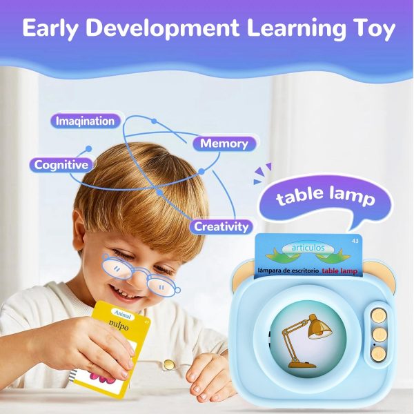 Bilingual Talking Flash Cards — 224 Sight Words with Audio (Blue or Pink) - Image 4