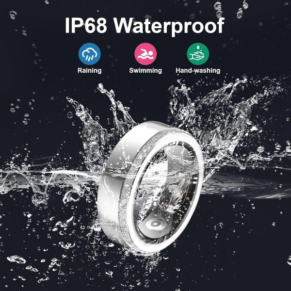 Smart Ring with Sparkle — Heart-Rate, Sleep & Fitness Tracking, IP68, No Subscriptions - Image 8