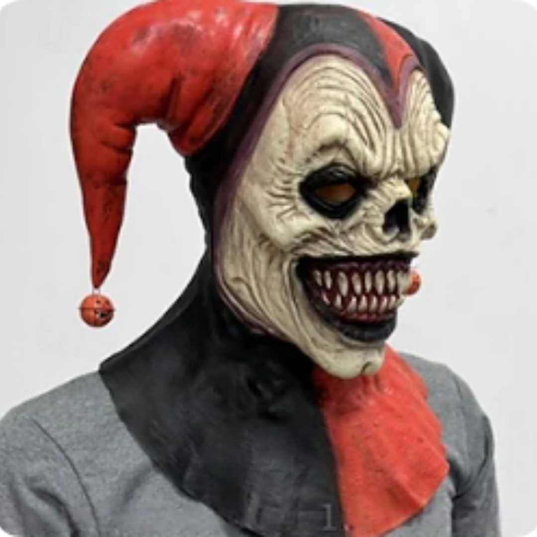 Funny Clown Latex Mask with Red Nose — “Double-Angle” Design for Halloween & Parties 2 Funny Clown Latex Mask with Red Nose — “Double-Angle” Design for Halloween & Parties - Image 2