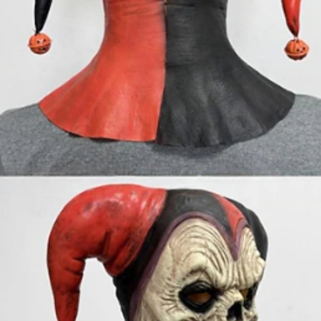 Funny Clown Latex Mask with Red Nose — “Double-Angle” Design for Halloween & Parties 4 Funny Clown Latex Mask with Red Nose — “Double-Angle” Design for Halloween & Parties - Image 4