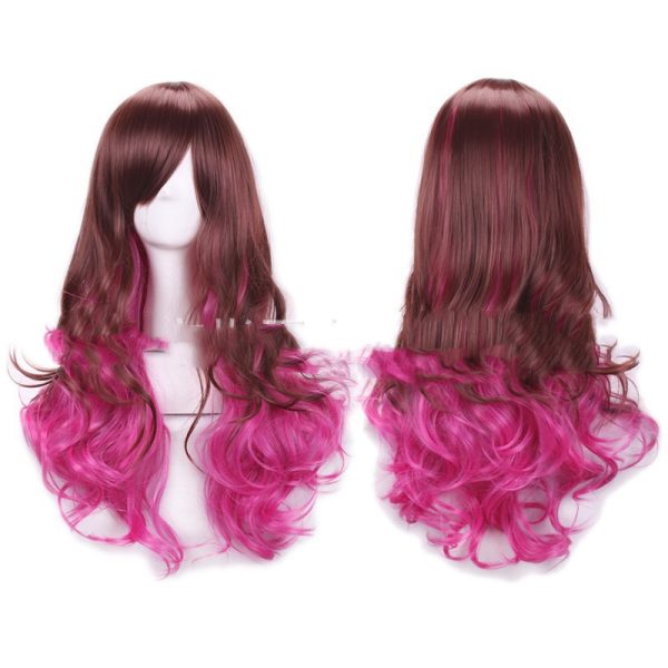 Harajuku Long Curly Color Wig — Heat-Friendly Synthetic, Cosplay Ready - Image 2