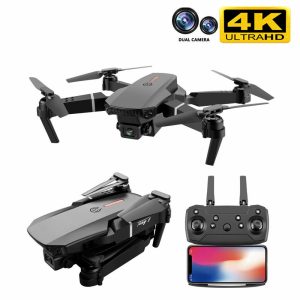 E88 Pro Foldable FPV Drone — 4K Wide-Angle Dual-Camera, Wi-Fi, 100 m Range