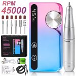 Pro Electric Nail Drill — 45,000 RPM Cordless E-File with LCD (12-Piece Kit)