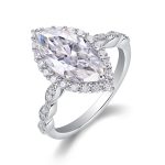 The Realm of Delight Moissanite Ring — S925 Sterling Silver, Platinum-Plated, Diamond-Like Brilliance