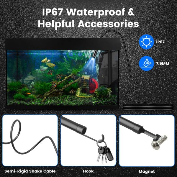 Dual-Lens Wi-Fi Borescope, 16.4 ft Cable - Image 10