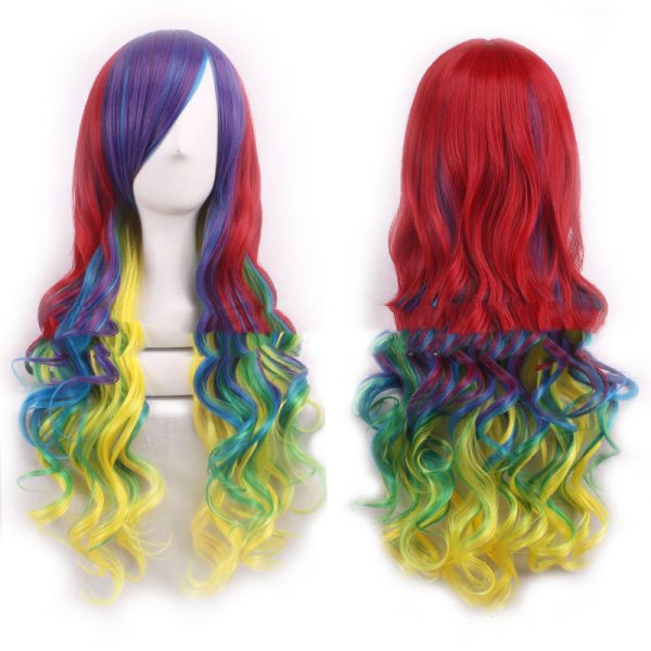 Harajuku Long Curly Color Wig — Heat-Friendly Synthetic, Cosplay Ready - Image 6