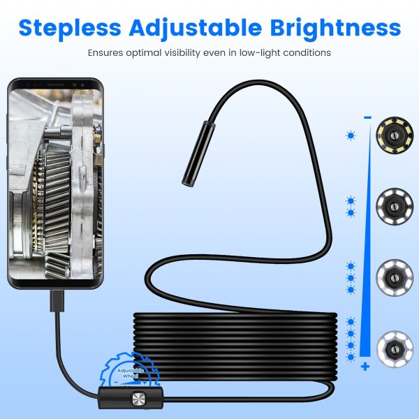 Dual-Lens Wi-Fi Borescope, 16.4 ft Cable - Image 4
