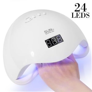 LED/UV Nail Lamp with Auto Sensor — LCD Display, Fast Cure, Removable Base (Fingers & Toes)