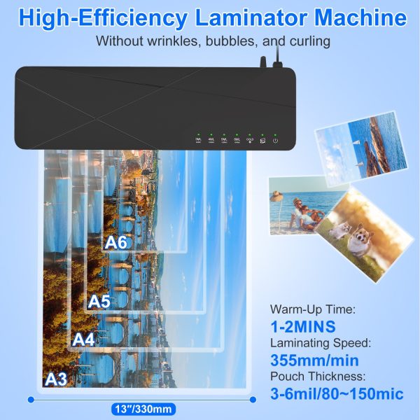 13" Hot & Cold Laminator — A3/A4, 60-Second Warmup, Jam-Release, Auto-Off - Image 10