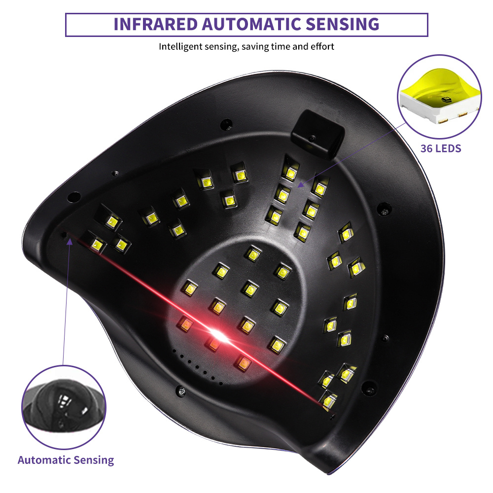 Nail Lamp Dryer for Gel Polish — Auto Sensor, 4 Timers, Large Space, Removable Base 5 Nail Lamp Dryer for Gel Polish — Auto Sensor, 4 Timers, Large Space, Removable Base - Image 5