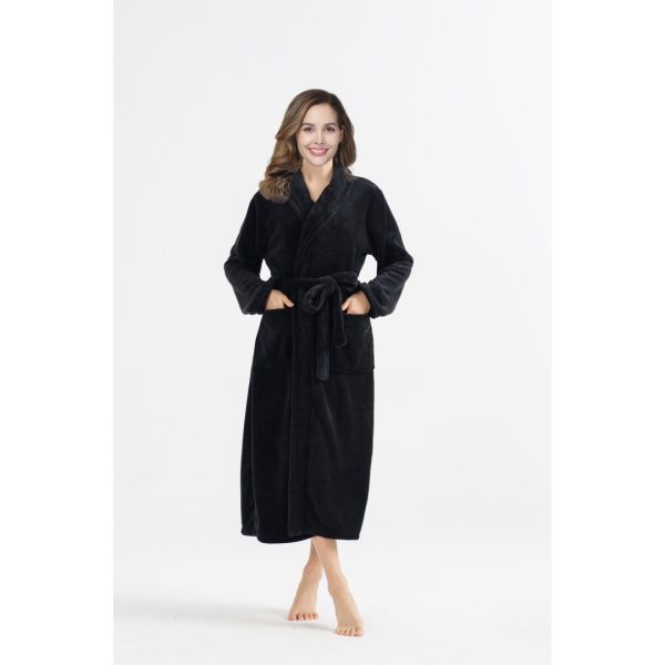 RONGTAI Plush Fleece Long Robe - Image 7