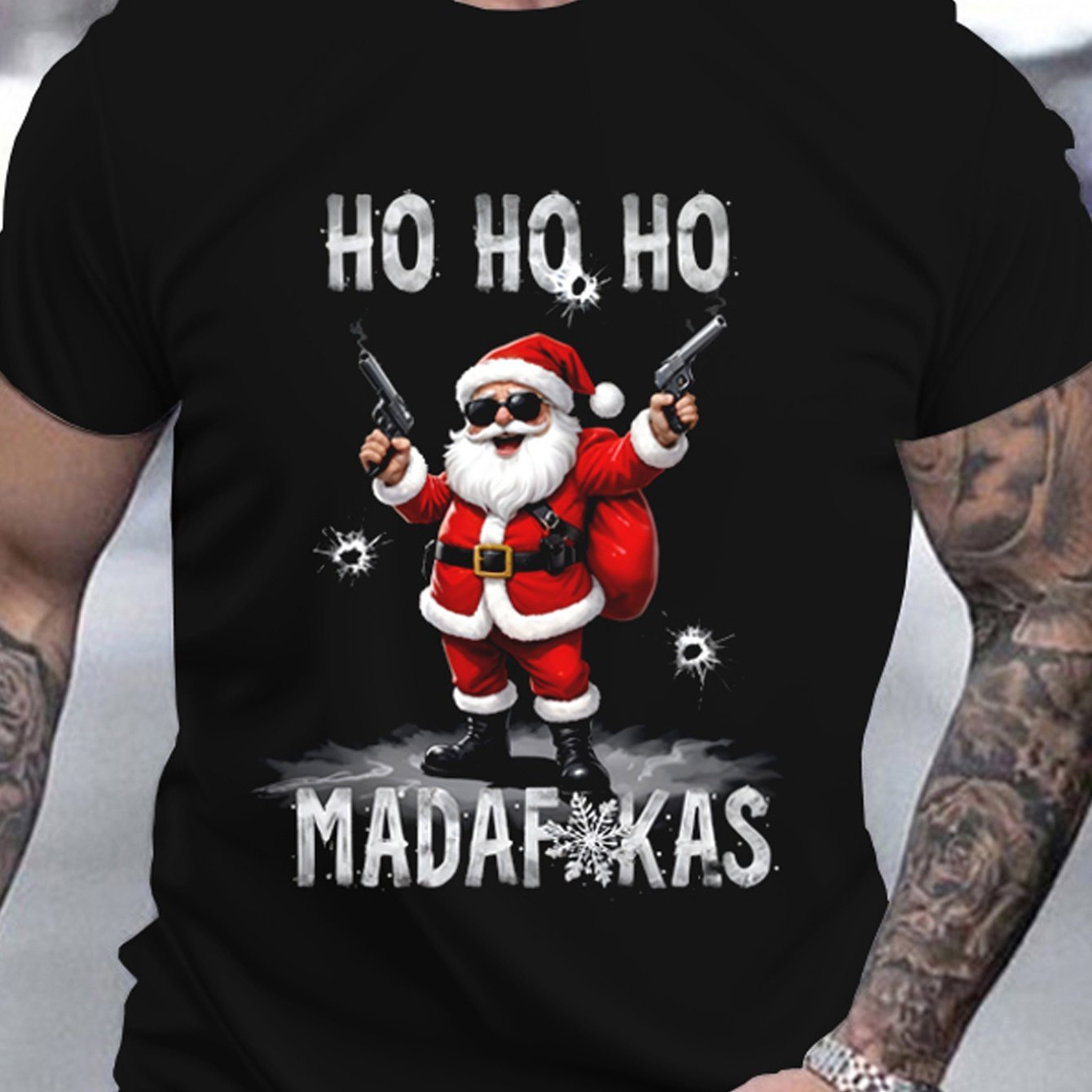 Men’s “Cool Santa” Graphic T-shirt — Breathable, Stretchy, Summer-Ready 1 Men’s “Cool Santa” Graphic T-shirt — Breathable, Stretchy, Summer-Ready